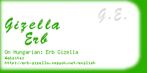 gizella erb business card